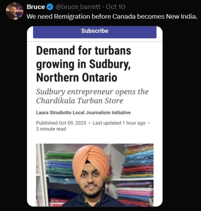 ਕੈਨੇਡਾ ਵਿੱਚ ਸਿੱਖ ਵਿਅਕਤੀ ਵੱਲੋਂ ਪੱਗਾਂ ਦੀ ਦੁਕਾਨ ਖੋਲ੍ਹਣ 'ਤੇ ਕੀ ਵਿਵਾਦ