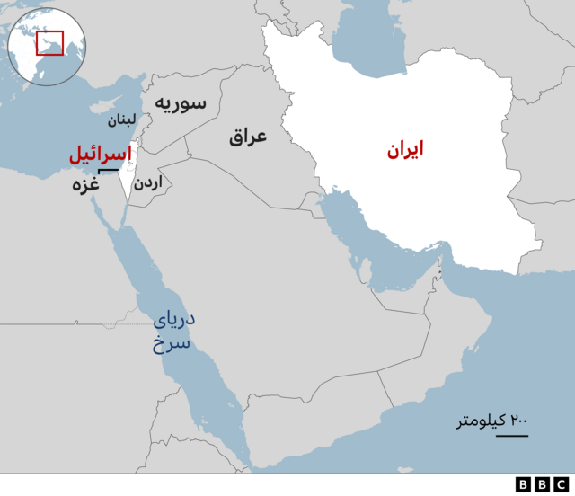 نقشه ایران و منطقه