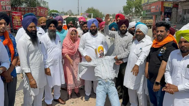  ਭਗਵੰਤ ਮਾਨ ਖ਼ਿਲਾਫ਼ ਪ੍ਰਦਰਸ਼ਨ 