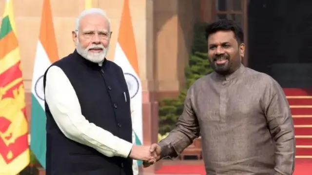 ভারতের প্রধানমন্ত্রী নরেন্দ্র মোদীর সঙ্গে শ্রীলঙ্কার প্রেসিডেন্ট অনুরা কুমারা দিসানায়েকে
