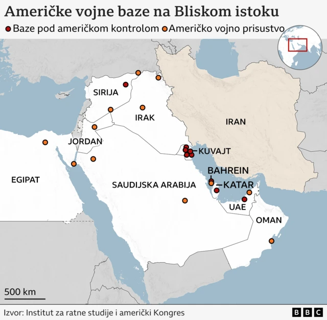 američke vojne baze na Bliskom istoku