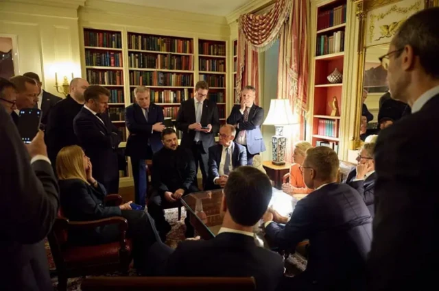 Европейские лидеры и Зеленский в Вашингтоне