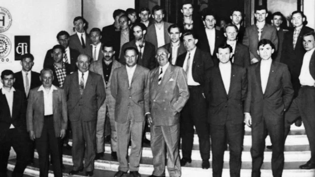 SSCB ekibi ve delegasyonu 1960 yılında Fransa'da
