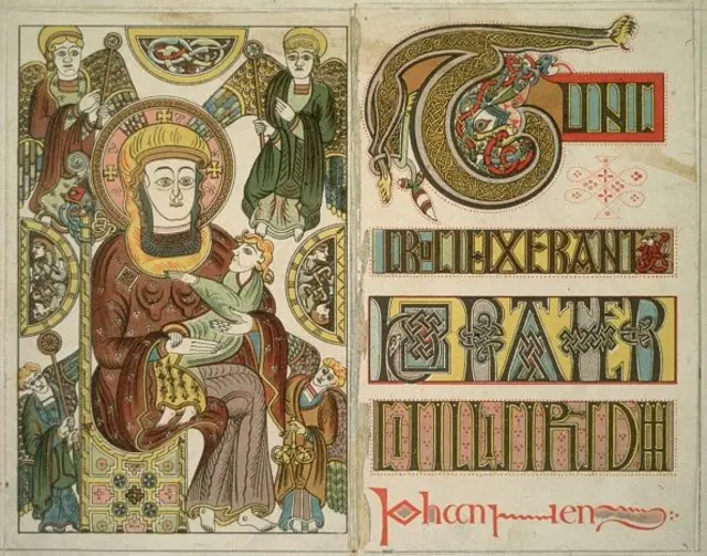 Келлська книга — це видатний рукописний скарб середньовічного мистецтва, створений ірландськими ченцями приблизно у 800 році н.е. Нині збергіається у бібліотеці Трініті-коледжу