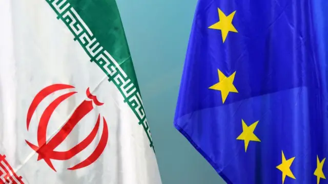 پرچم‌های ایران و اروپا