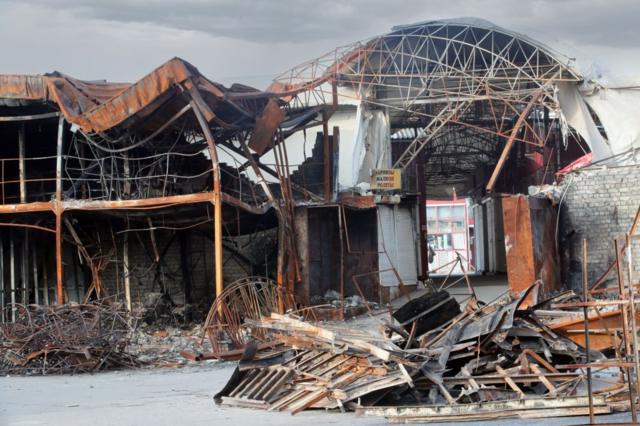 Chợ Barabashovo bị bắn phá hoang tàn vào tháng 9/2023