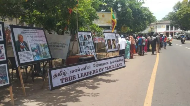 LTTE victims - exhibition in front of Jaffna kachcheri