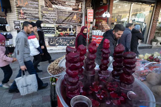 Comerciantes en Teherán