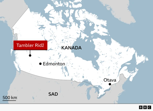 mapa kanade, mapa mesta u kanadi gde je bila pucnjava