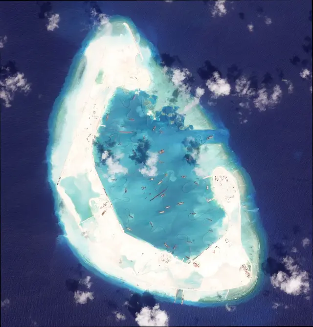 Ảnh vệ tinh chụp Đá Hải Sâm ngày 17/3/2026