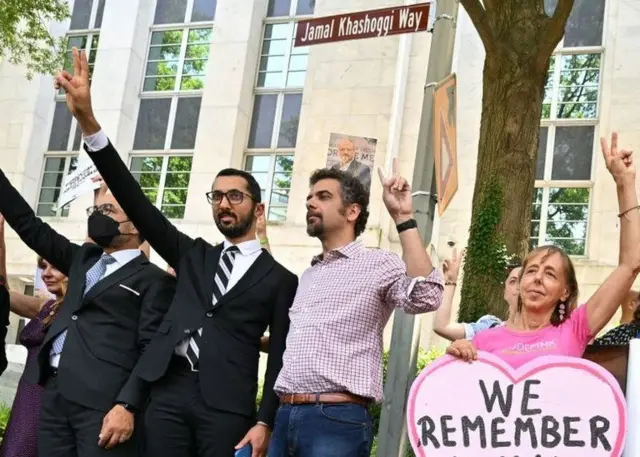 Des activistes qui protestent contre la visite de Biden en Arabie Saoudite