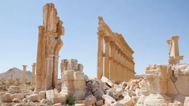 Руины в Пальмире в 2016 году