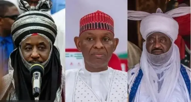 Aworan Sanusi II, Gomina Abba Yusuf ati Ado Bayero