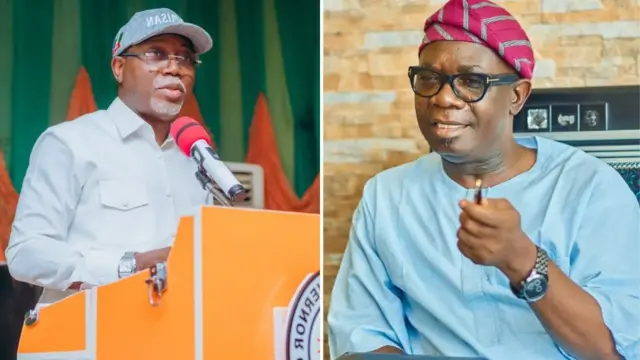 Two of di candidates wey dey run for di election