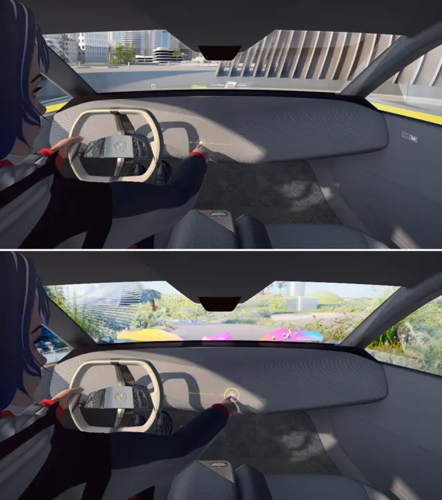 اطلاعات در پنج حالت مختلف روی شیشه ماشین نمایش داده می‌شود