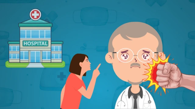 चिकित्सकमाथिको दुर्व्यवहार जनाउने साङ्केतिक चित्र