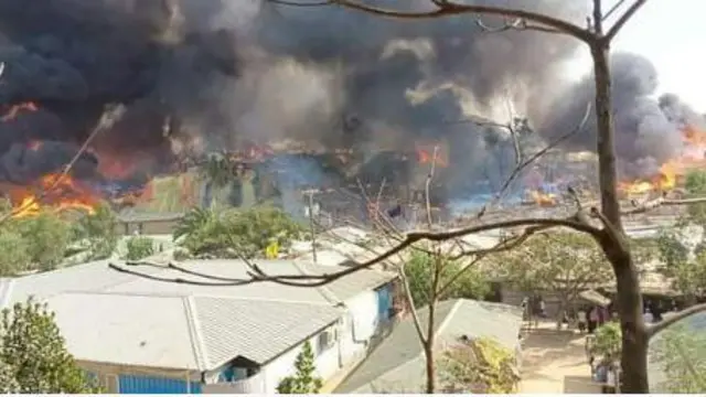 পাঁচই মার্চ রবিবার বেলা পৌনে তিনটার দিকে আগুন লাগে।