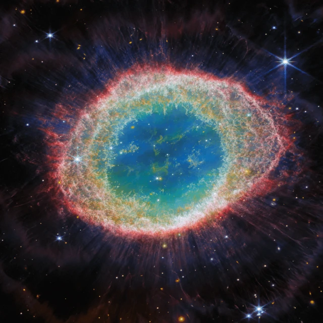 Ölmekte olan bir yıldız olan Halka Nebulası, yakıtı tükenirken dış katmanlarını atıyor