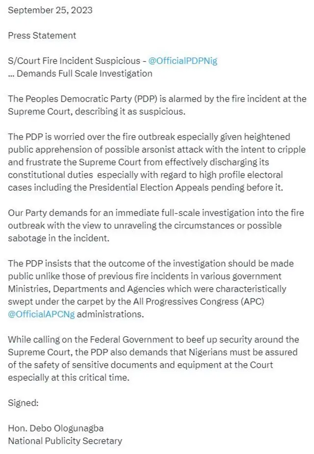 Atẹjade ti PDP fi sita