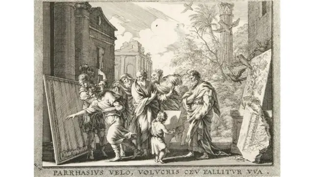 Сцена, що зображує художнє змагання між Зевксісом і Паррасієм