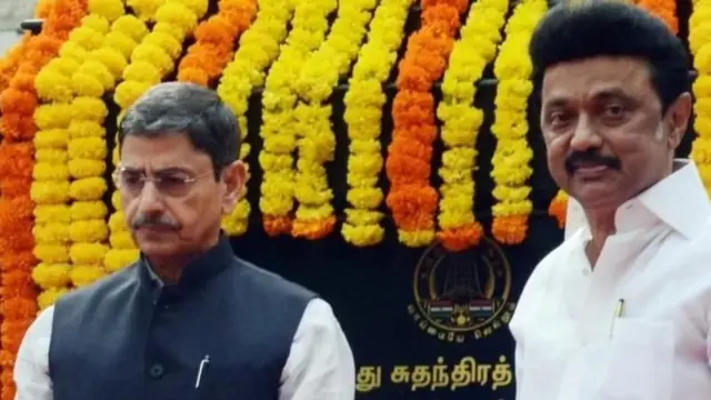 तमिलनाडु के राज्यपाल आरएन रवि मख्यमंत्री एमके स्टालिन के साथ