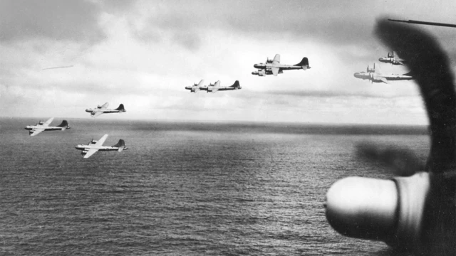 The B-29 struggled in the hot, humid air, with a constant risk of engine fires (Credit: Getty Images) 