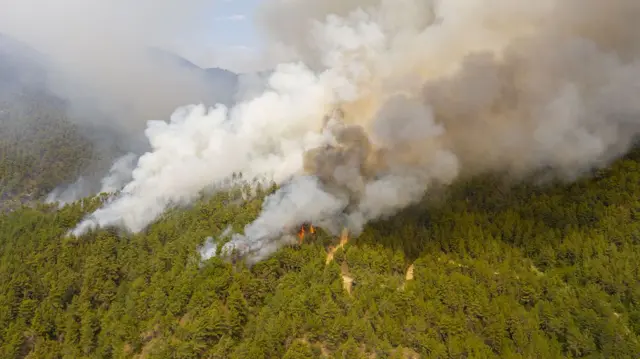 Karabük'teki yangın ikinci gününde sürüyor. 