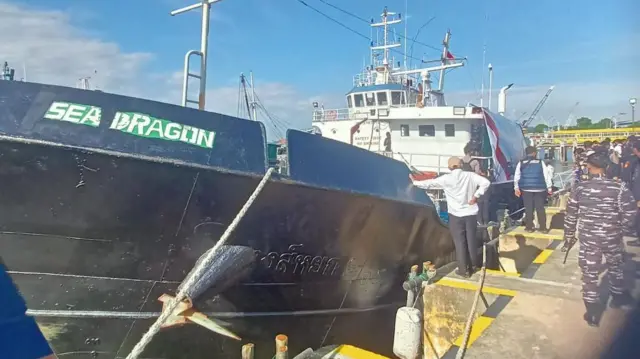 Kapal Sea Dragon dari Thailand, mengangkut dua ton sabu.