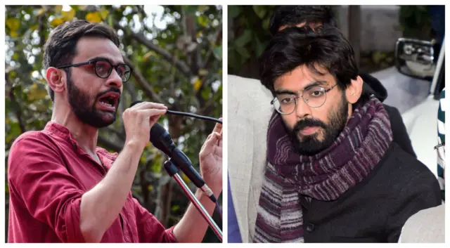 উমর খালিদ (বাঁয়ে), শারজিল ইমাম (ডানে) - ফাইল ছবি