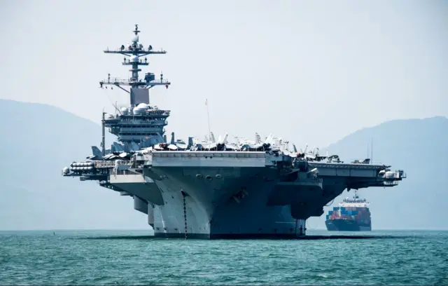 Tàu sân bay USS Carl Vinson tới Đà Nẵng ngày 5/3/2026. Đây được xem là chuyến thăm lịch sử, diễn ra hơn 40 năm sau khi chiến tranh kết thúc năm 1975