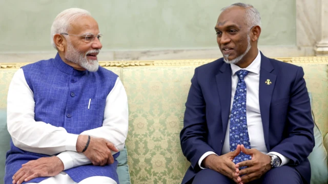  पंतप्रधान मोदी आणि मालदीवचे अध्यक्ष मुइज्जू 