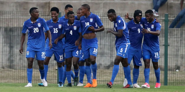 Equipe de Eswatini lors d'un match de qualification pour la CAN 2023contre le Togo en juin 2022. 