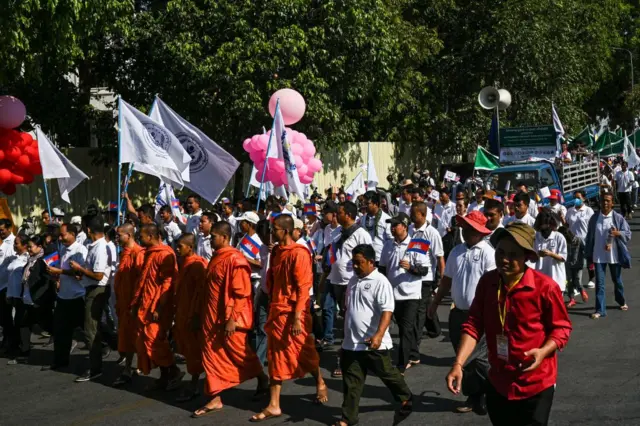Демонстрация в Пномпене