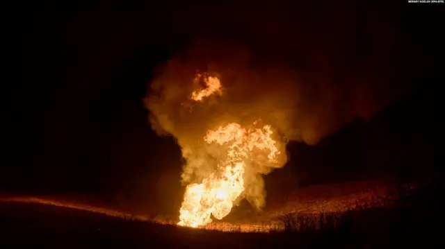 Газ түтүгүнөн чыккан өрт