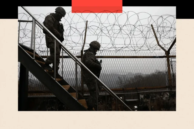 سرحد پر خاردار تاریں