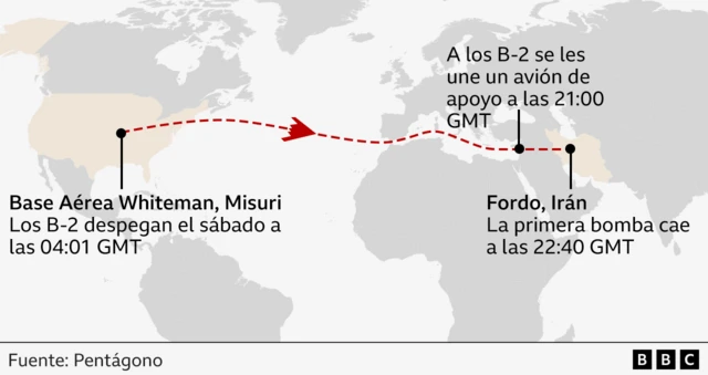 Infografía del traslado de aviones de EE.UU. a Medio Oriente