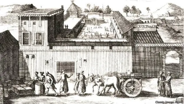 1680માં સુરતમાં સ્થાપાયેલ ઈસ્ટ ઈન્ડિયા કંપનીની ફેક્ટરીની તસવીર