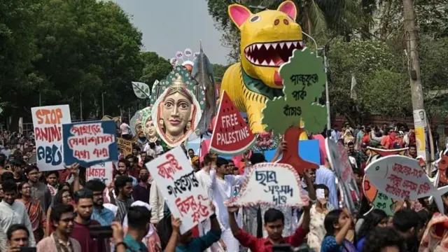 গতবছর নববর্ষের প্রতিপাদ্য ছিল 'নববর্ষের ঐকতান, ফ্যাসিবাদের অবসান'