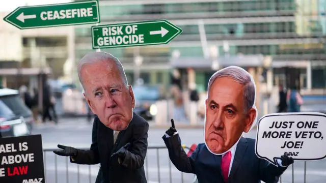 صورة كاريكاتورية لنتنياهو وبايدن