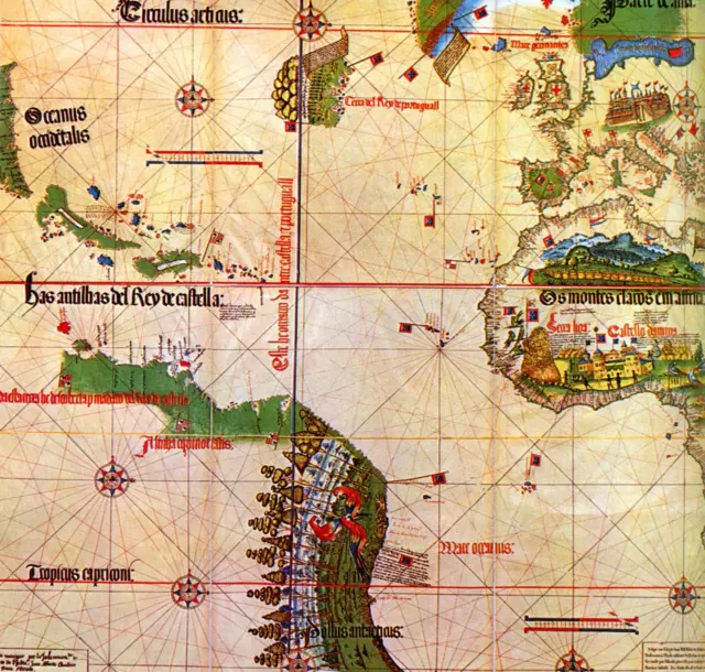 Mapa de los dominios de España y Portugal