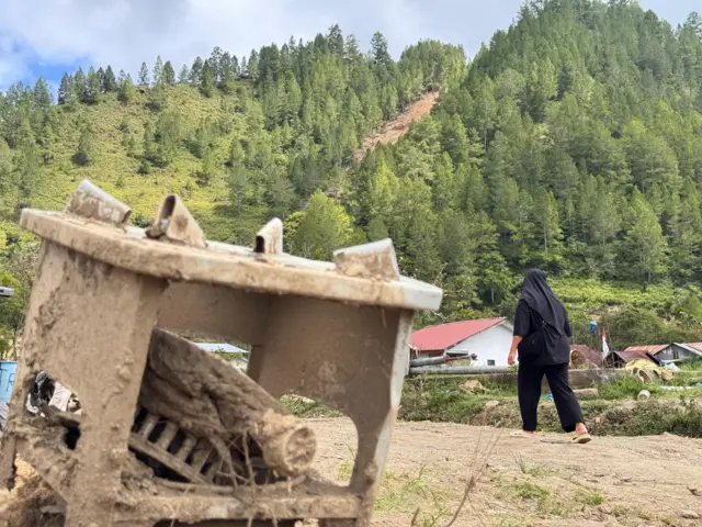 Kondisi Desa Mendale pascabencana banjir dan longsor di Aceh Tengah.