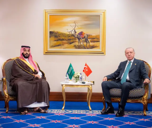 আরব-ইসলামিক সম্মেলনের সাইডলাইনে বৈঠক করেন তুরস্কের প্রেসিডেন্ট রেচেপ তায়েপ এরদোয়ান ও সৌদি যুবরাজ মোহাম্মদ বিন সালমান
