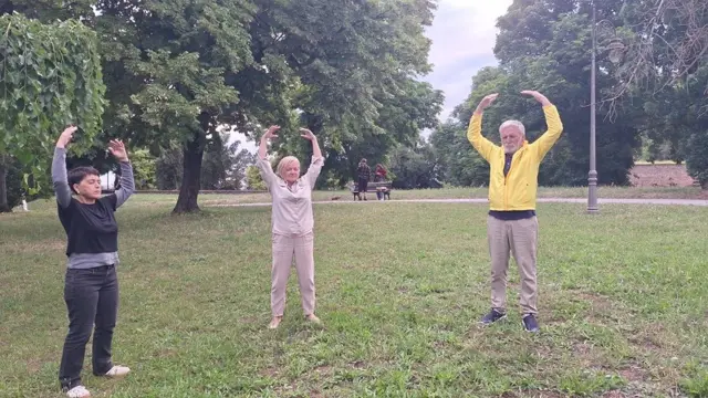 vežbe na Kalemegdanu u krugu