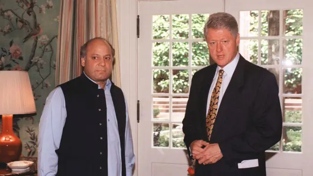 نواز شریف اور امریکی صدر بل کلنٹن