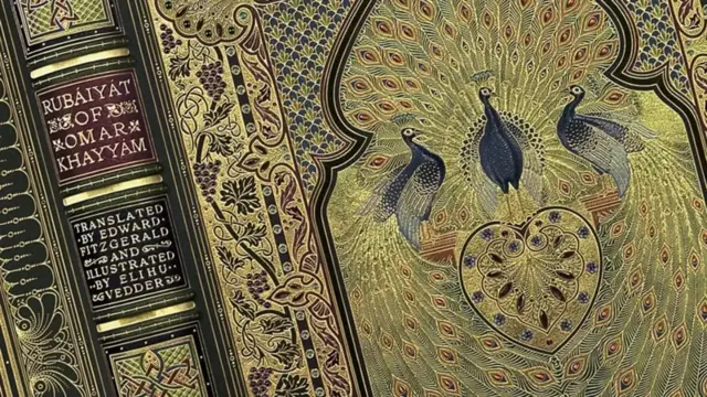 سفید و سیاہ تصویروں پر مبنی رباعیاتِ عمر خیام کی کلیات کا بچ جانے والا نسخہ جسے سنہ 2001 میں ڈیجیٹل ٹیکنالوجی کی مدد سے رنگین بنایا گیا ہے