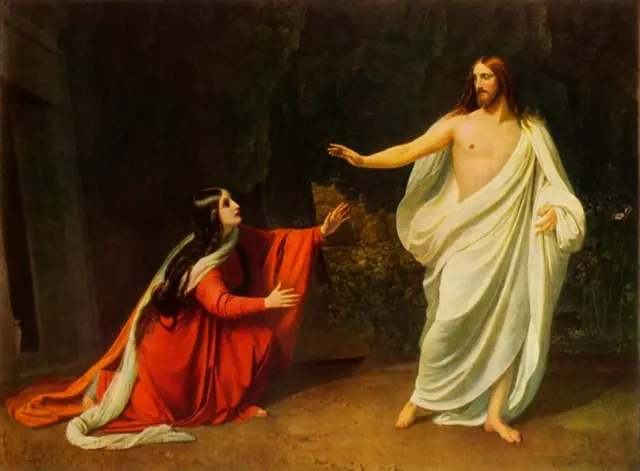 Ilustração de Maria Madalena e Jesus Cristo