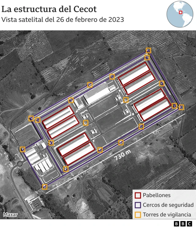 Vista satelital del Cecot