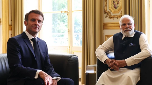 नरेंद्र मोदी और मैक्रों
