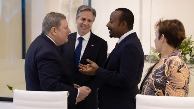 Booqashadi Xoghayaha Arrimaha Dibadda Mareykanka Antony Blinken uu ku tagay Addis Ababa
