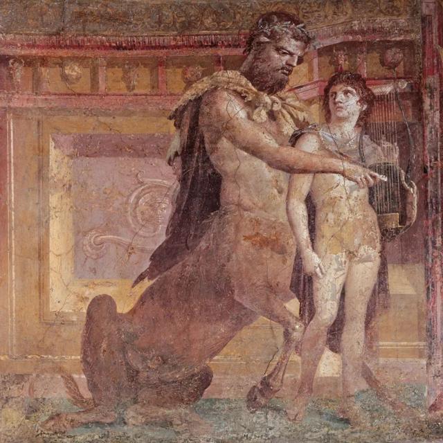 Chiron e Aquiles, pintura de de artista desconhecido, do século I